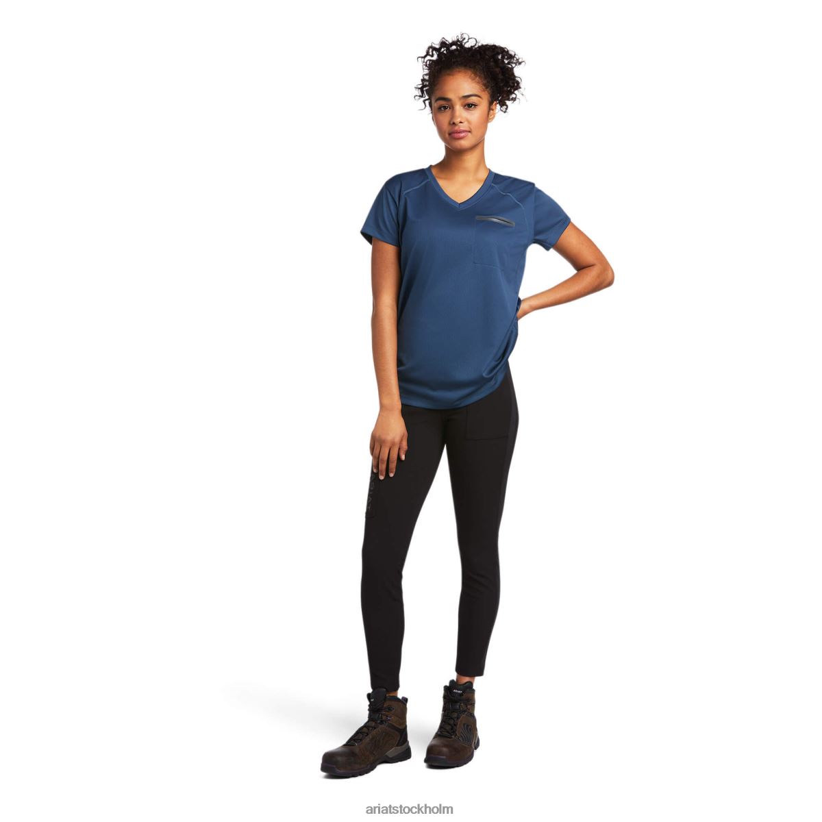 blast Ariat armeringsjärn polartec elite all season t-shirt blå tall kvinnor F04843230