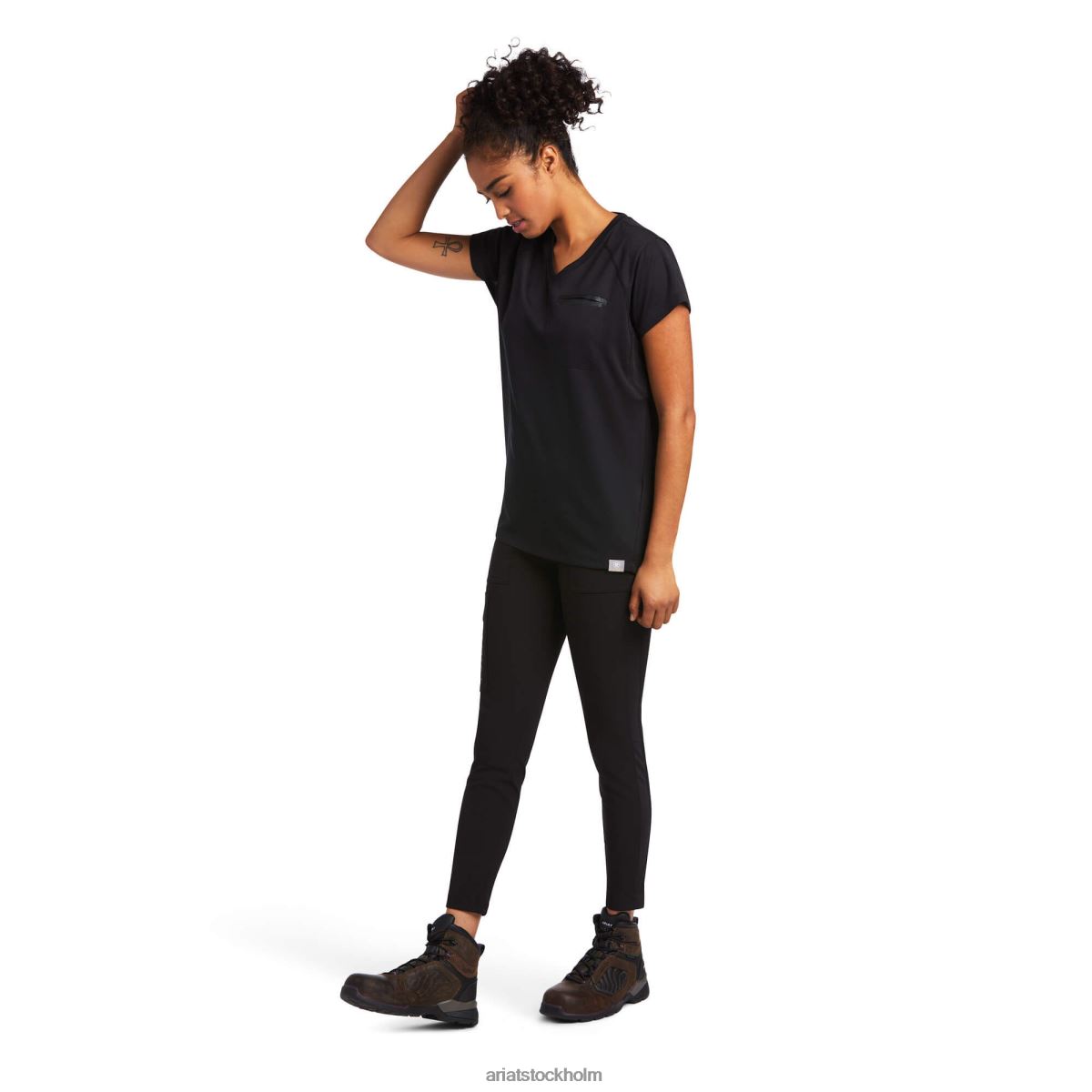 blast Ariat armeringsjärn polartec elite all season t-shirt svart kvinnor F04843245