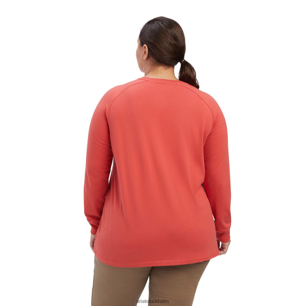 blast Ariat armeringsjärn t-shirt av bomullsstark block bakat äpple/true marin kvinnor F04843177