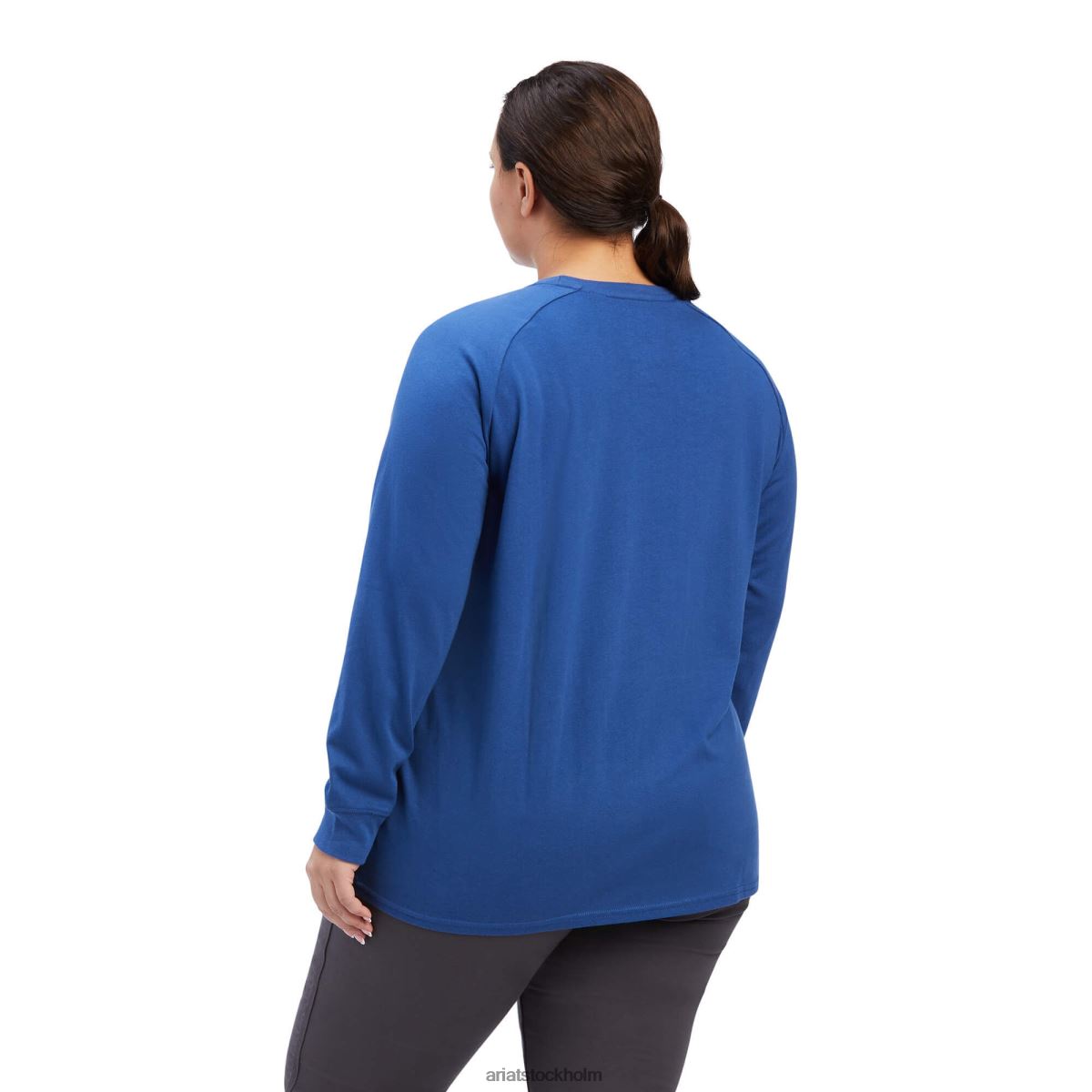 blast Ariat armeringsjärn t-shirt av bomullsstark block äkta marin/legering kvinnor F04843143