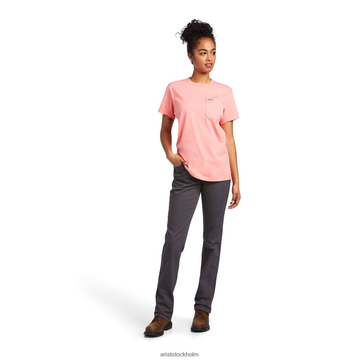 blast Ariat armeringsjärn workman fras t-shirt sommar melon kvinnor F04843035