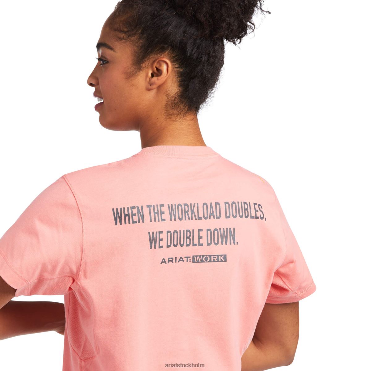 blast Ariat armeringsjärn workman fras t-shirt sommar melon kvinnor F04843035