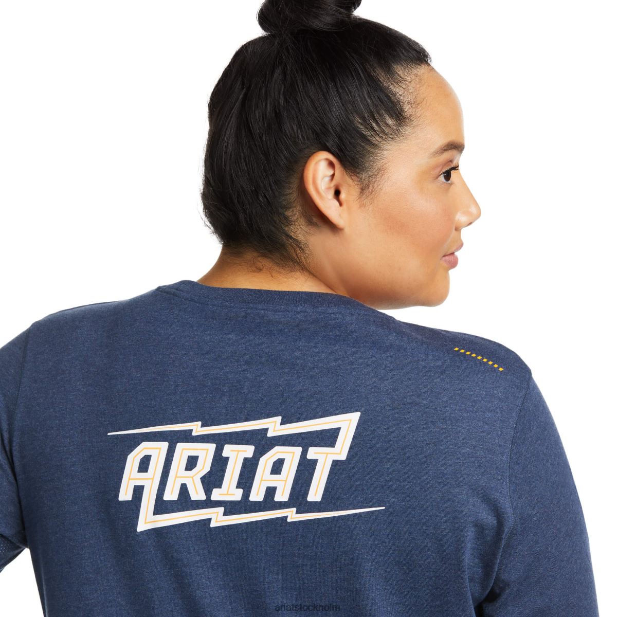 blast Ariat armeringsjärn workman högspänning t-shirt marin ljung kvinnor F04843042