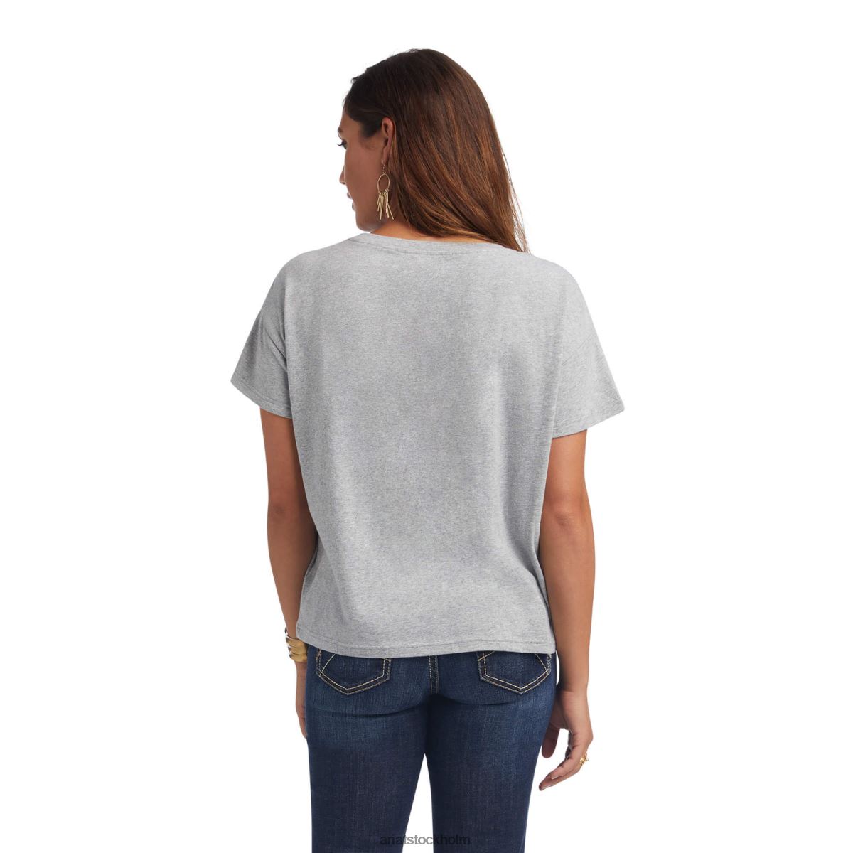 blast Ariat dam leopard t-shirt gråmelerad kvinnor F04843221