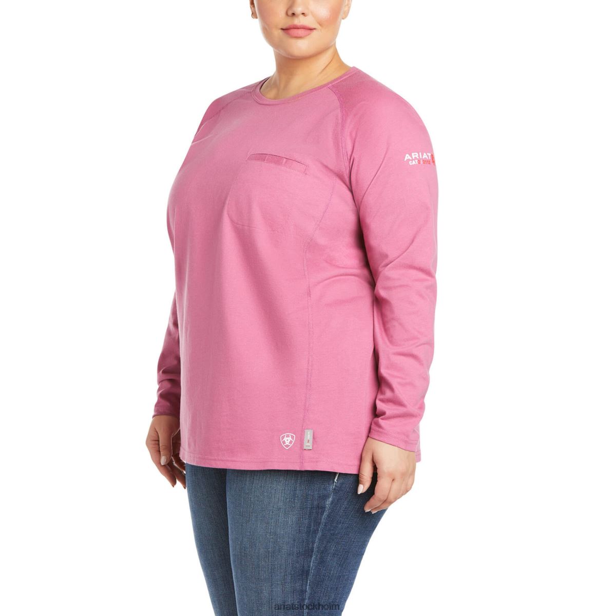 blast Ariat fr air crew t-shirt rosa viol kvinnor F04843027