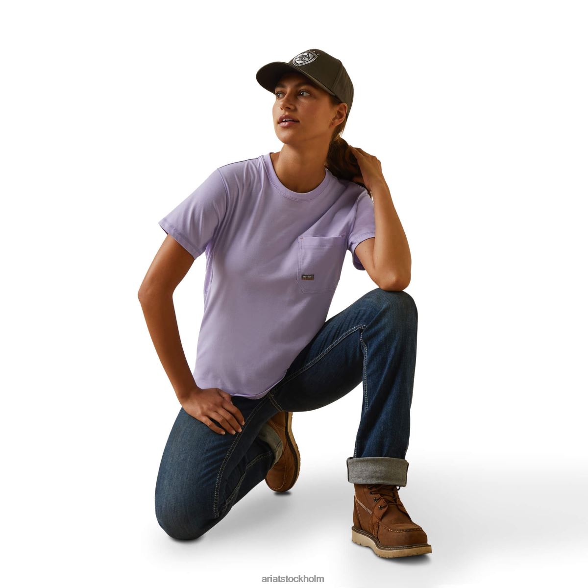 blast Ariat grafisk t-shirt för armeringsjärn lavendel kvinnor F04843125