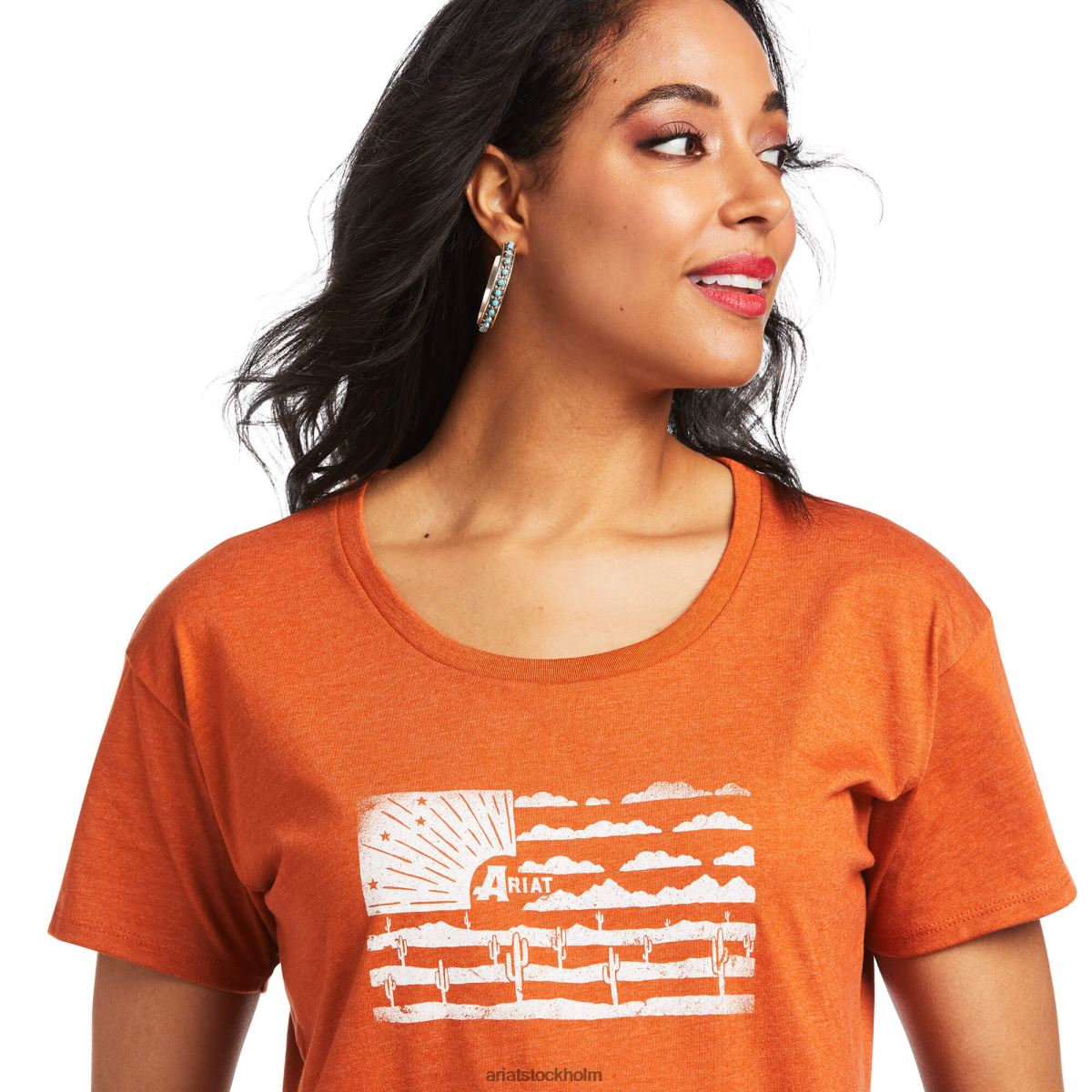 blast Ariat ökenflagga t-shirt adobe ljung kvinnor F04842952