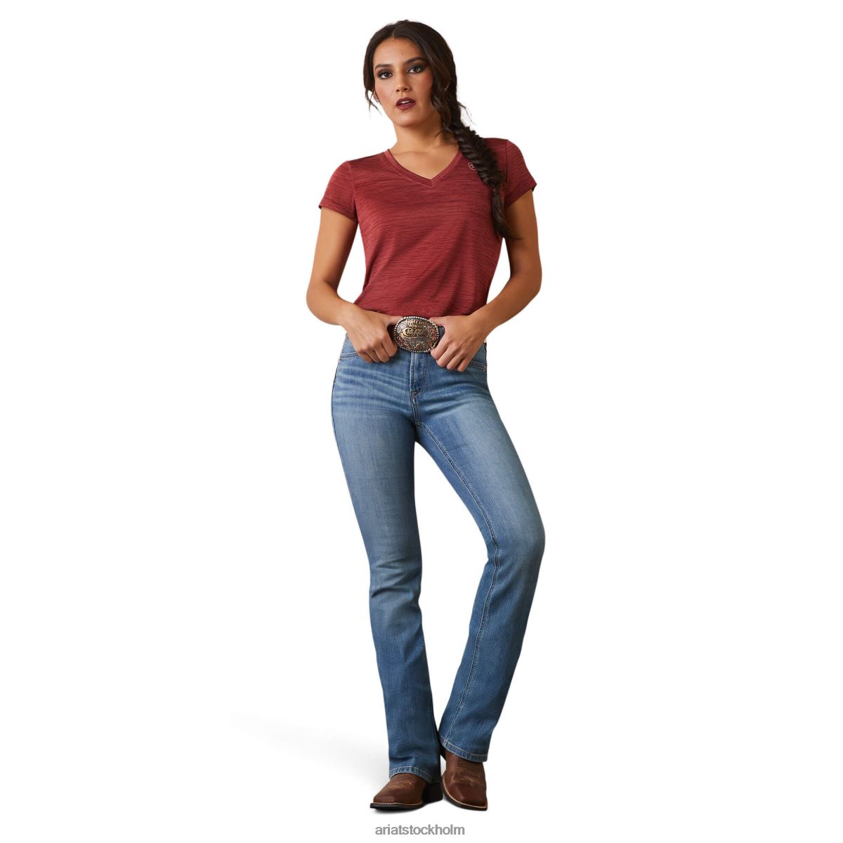 blast Ariat laguna patriot t-shirt granatäpple kvinnor F04842790