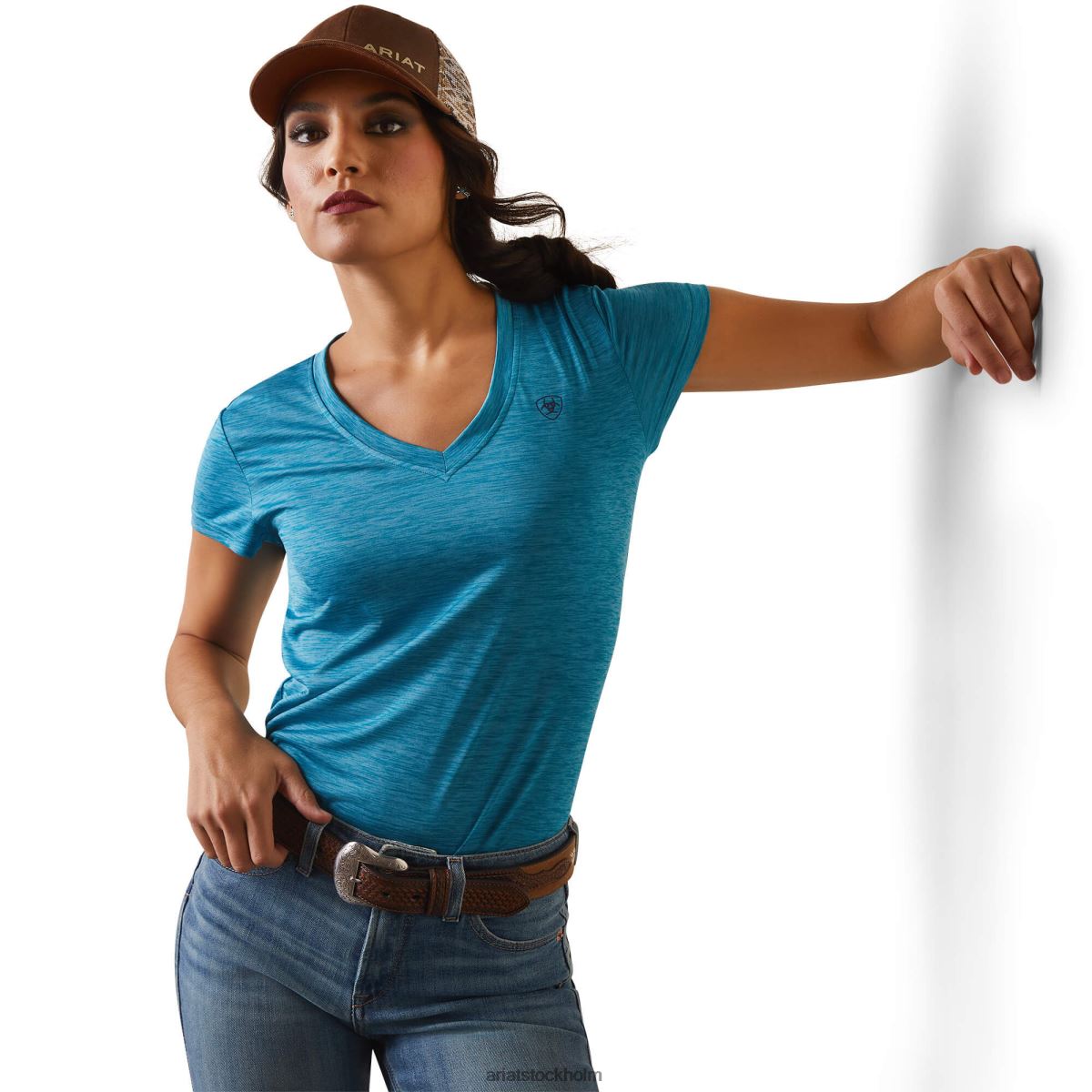 blast Ariat laguna patriot t-shirt mosaik blå kvinnor F04842860