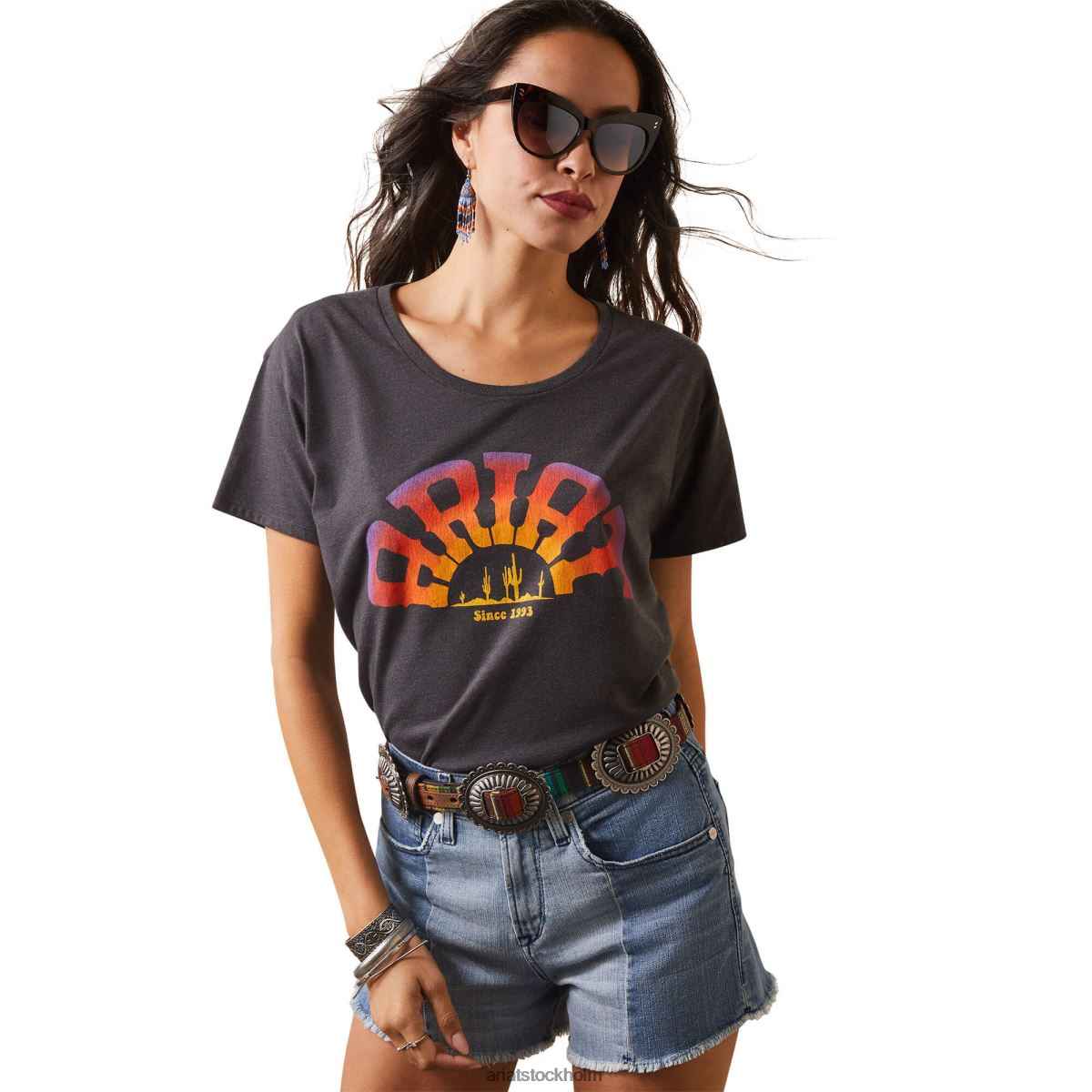 blast Ariat regnbågs t-shirt kolljung kvinnor F04842885