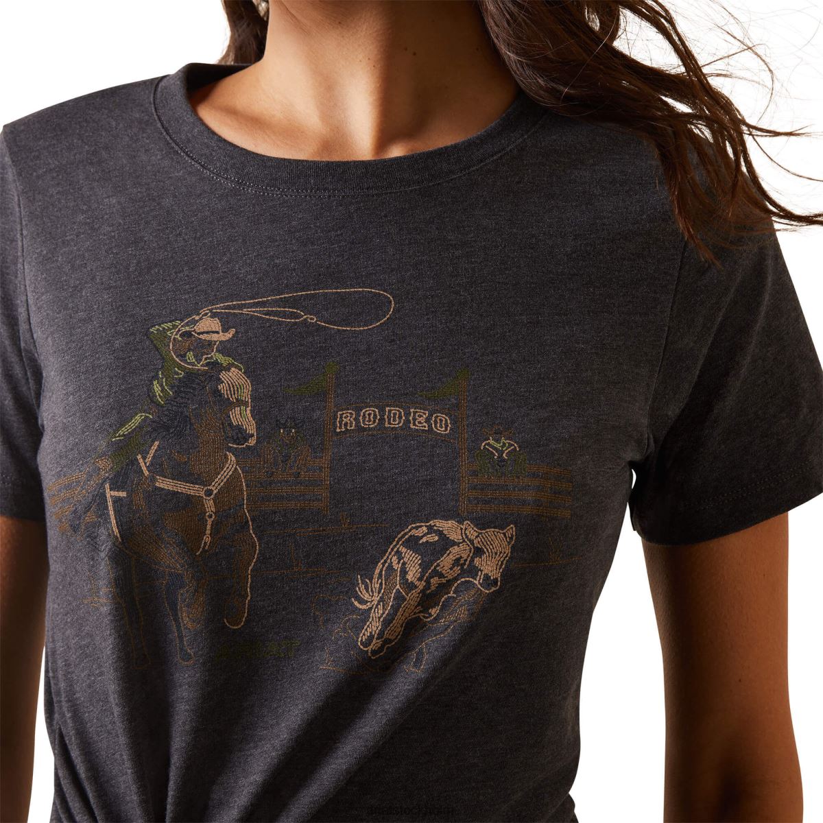 blast Ariat rodeo stitches t-shirt kolljung kvinnor F04842789