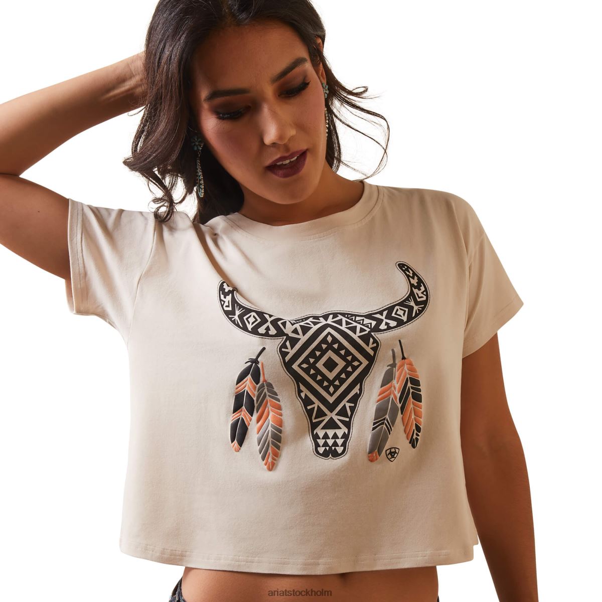 blast Ariat skatt t-shirt fransk ek kvinnor F04842835