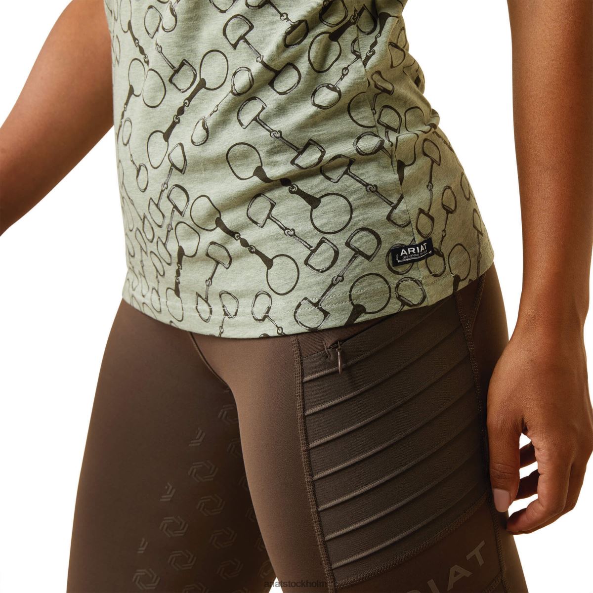 blast Ariat snaffel t-shirt basilika ljung kvinnor F04843152