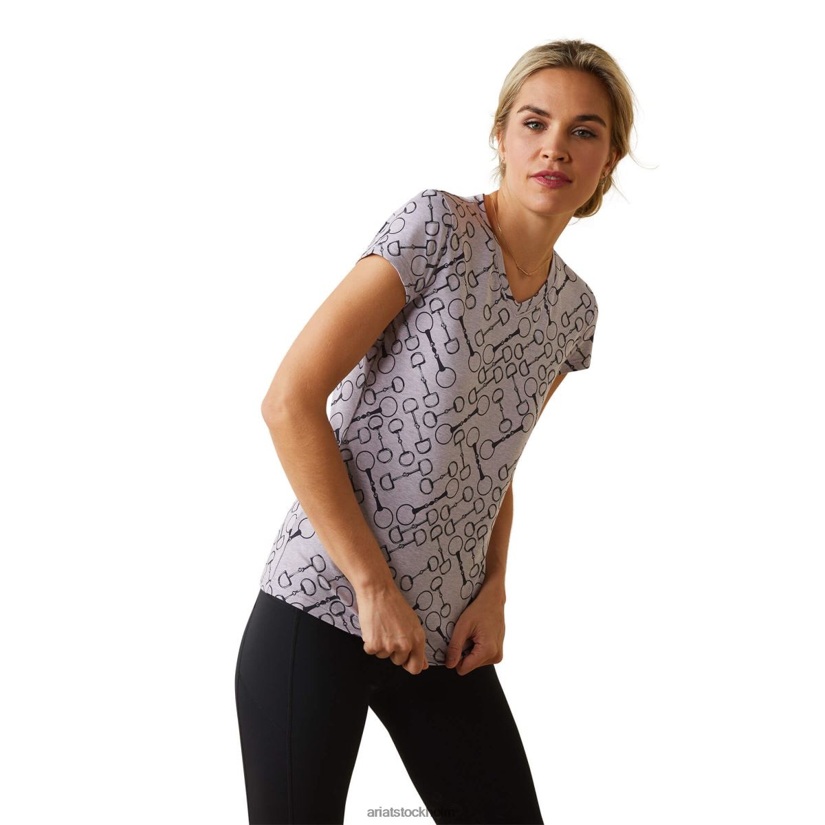 blast Ariat snaffel t-shirt lavendelljung kvinnor F04843148