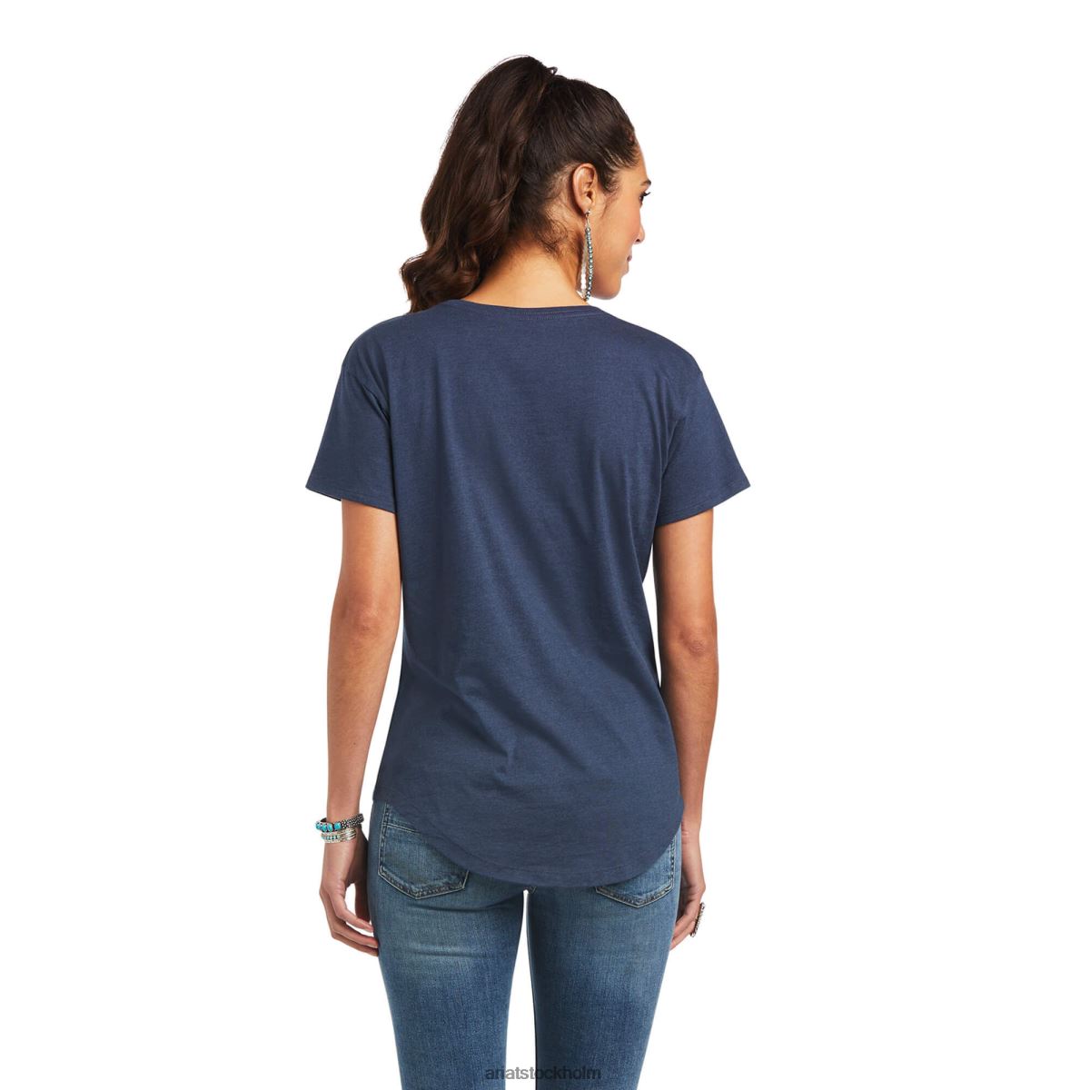 blast Ariat sonora t-shirt med logotyp marin ljung kvinnor F04842888