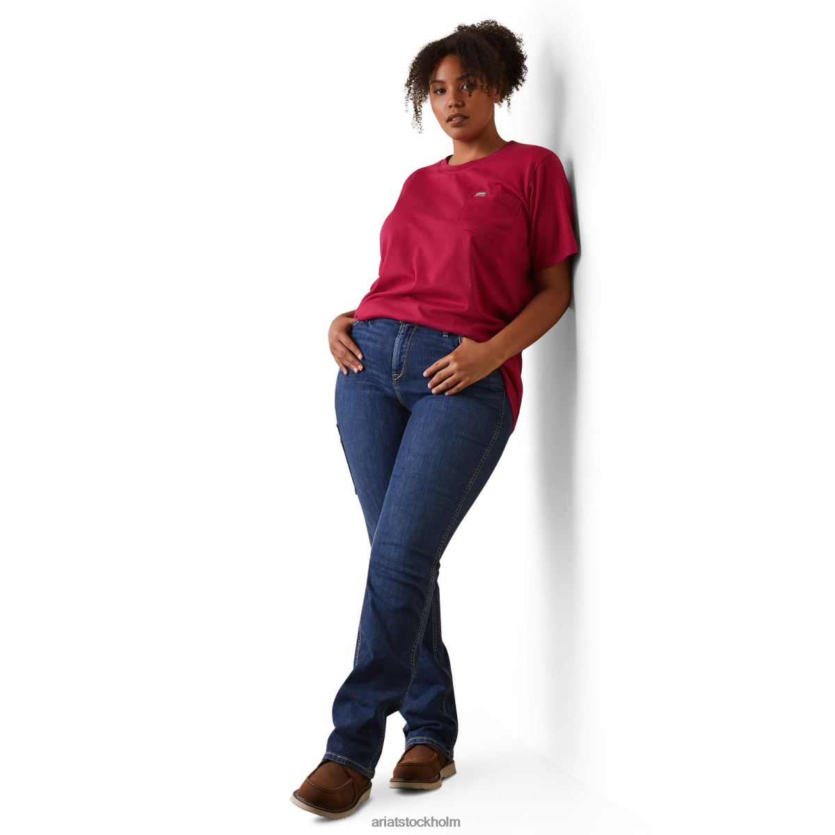 blast Ariat stark t-shirt i armeringsjärn i bomull 2 körsbärsjubileum kvinnor F04843046