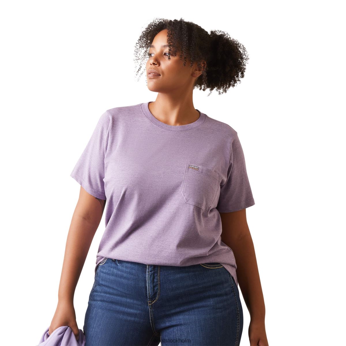 blast Ariat stark t-shirt i armeringsjärn i bomull 2 lavendelljus kvinnor F04842993