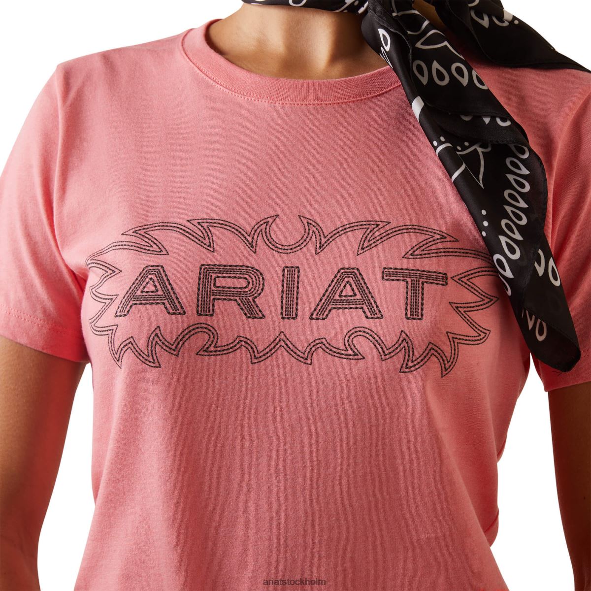 blast Ariat stitch t-shirt korallljung kvinnor F04842949
