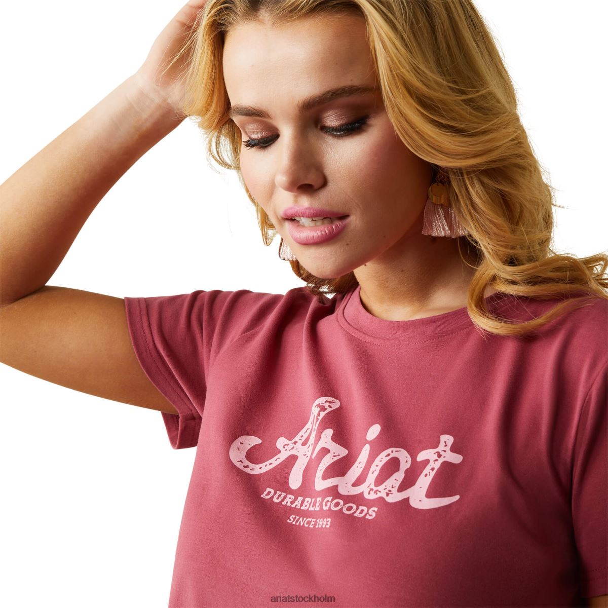 blast Ariat t-shirt för äkta hållbara varor jordröd kvinnor F04842893