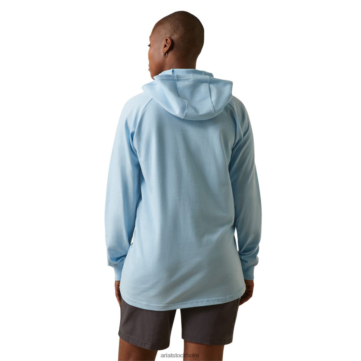 blast Ariat t-shirt med huva i armeringsjärn i bomull klar himmel kvinnor F04843256