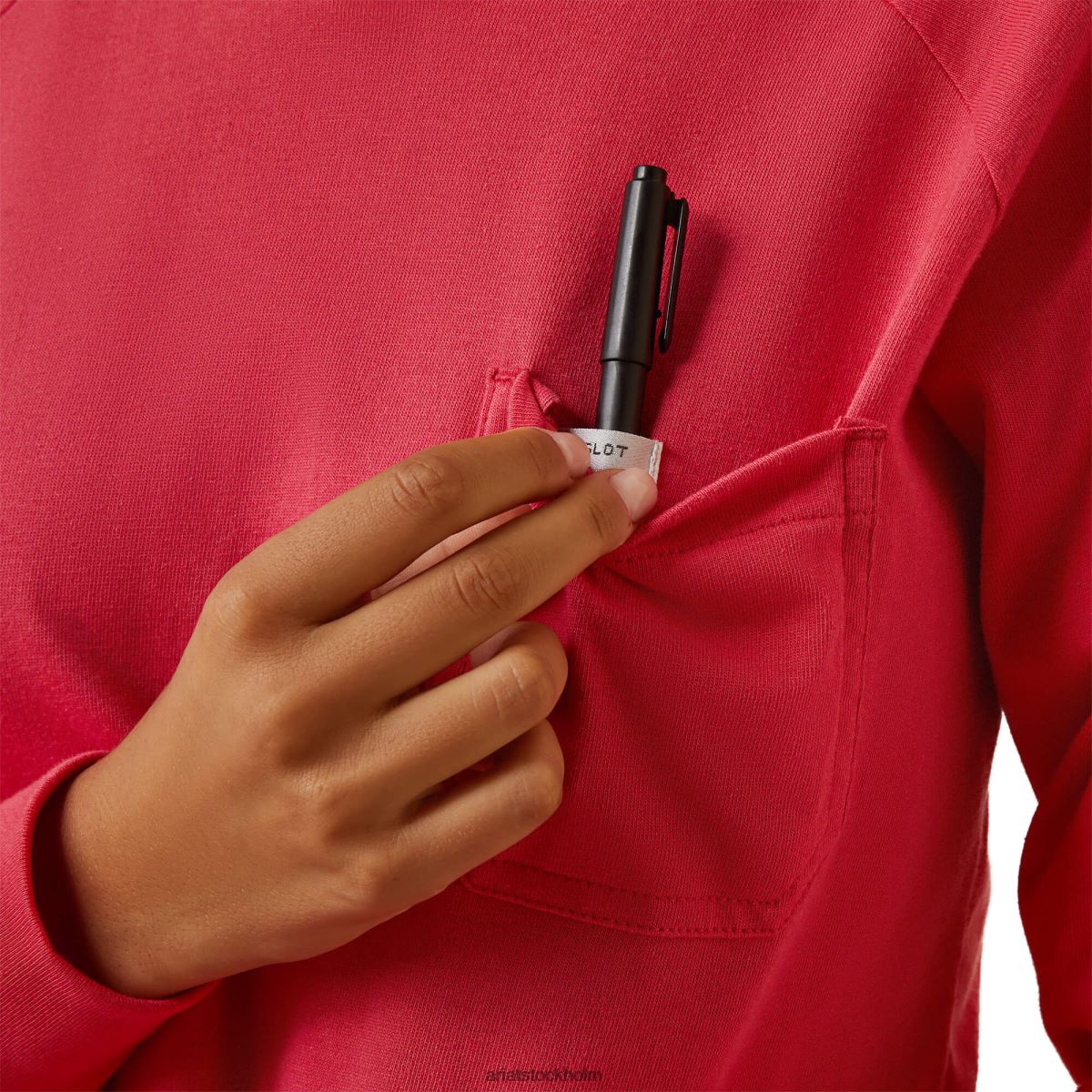 blast Ariat t-shirt med huva i armeringsjärn i bomull teaberry kvinnor F04843195