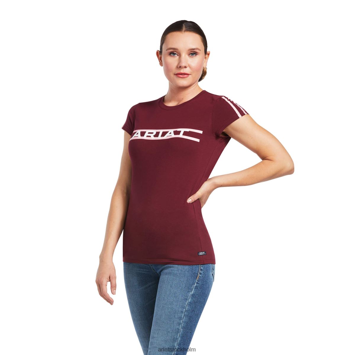 blast Ariat t-shirt med logotyp zinfandel kvinnor F04842900
