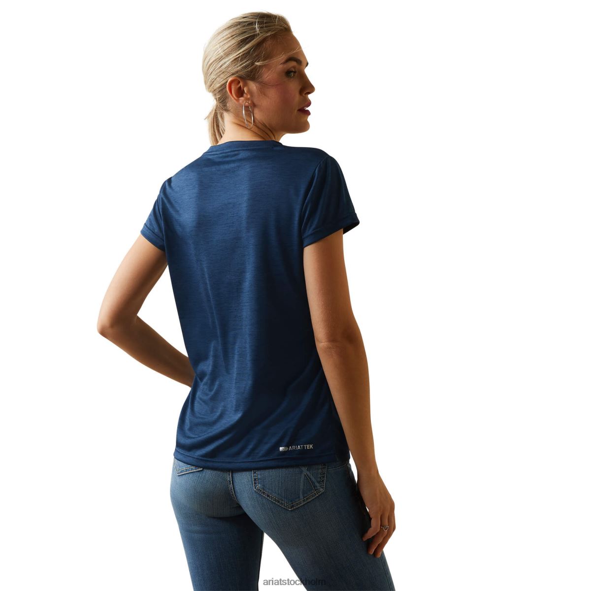 blast Ariat topp med laguna logotyp marinförmörkelse kvinnor F04843223