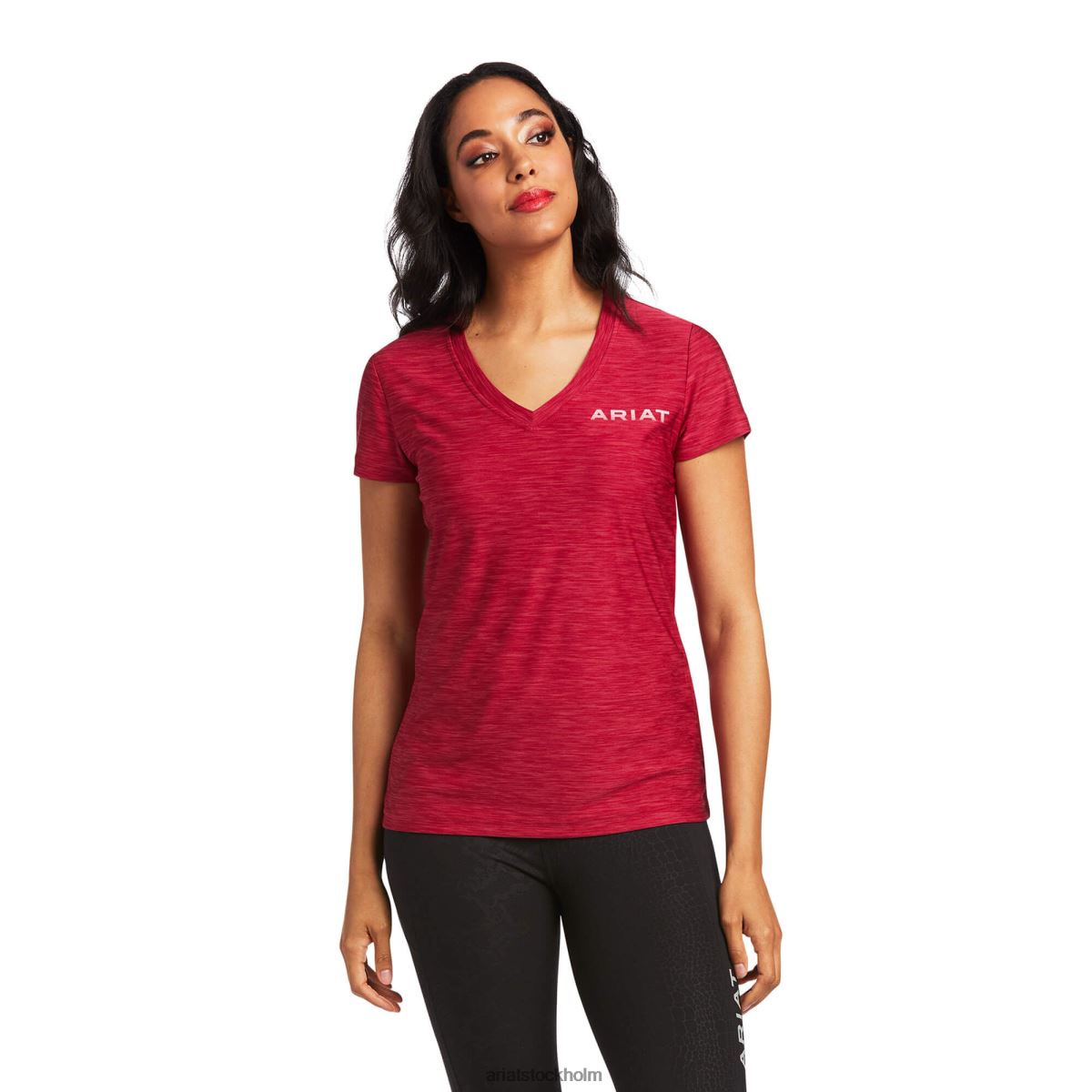 blast Ariat topp med laguna logotyp röd knopp kvinnor F04842907