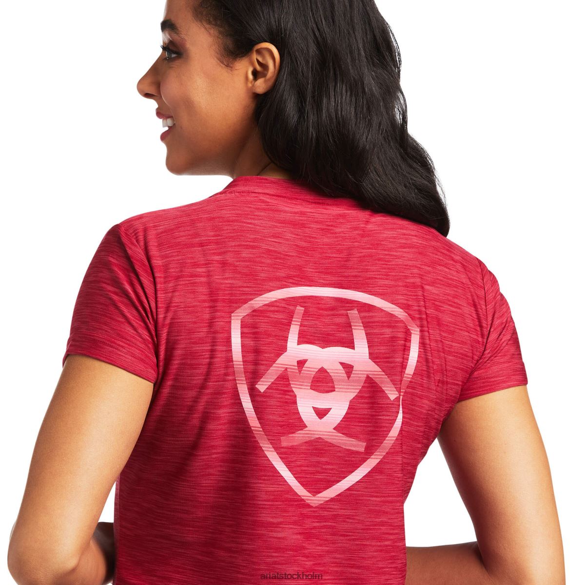 blast Ariat topp med laguna logotyp röd knopp kvinnor F04842907