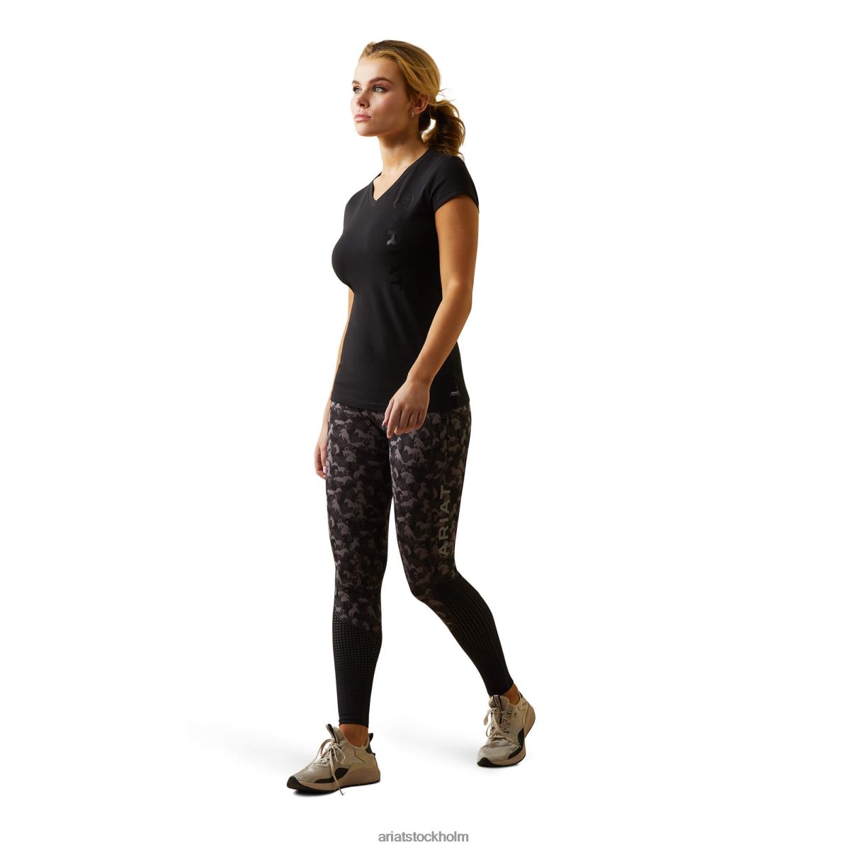 blast Ariat vertikal logotyp t-shirt svart kvinnor F04842848