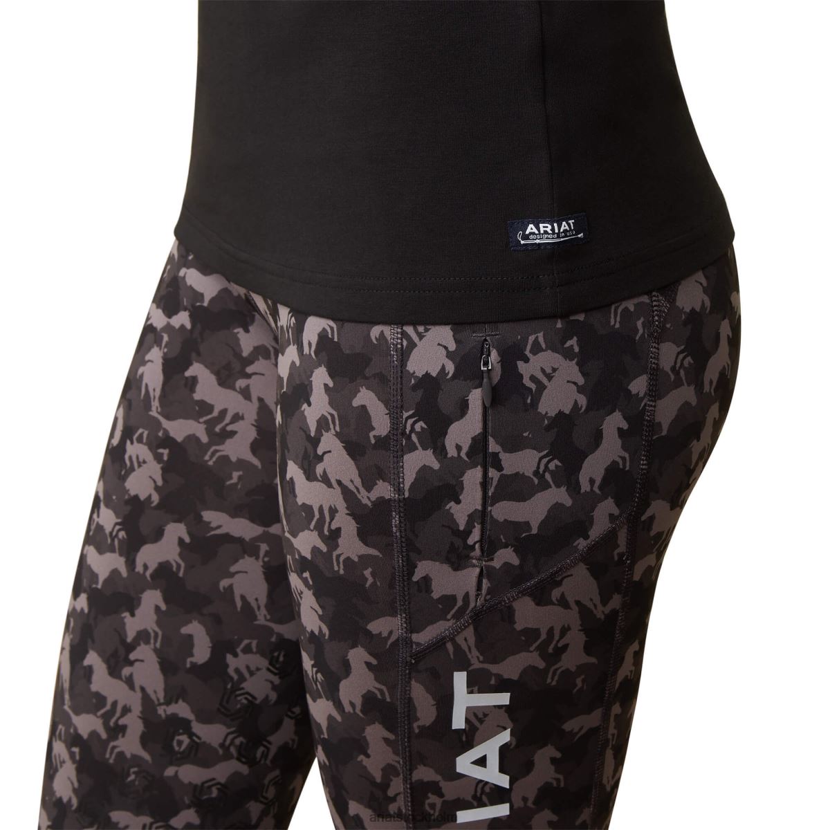 blast Ariat vertikal logotyp t-shirt svart kvinnor F04842848