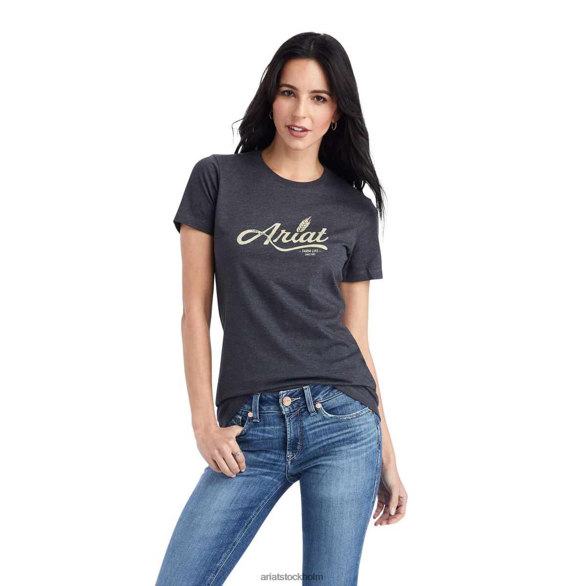 blast Ariat vete script tee kolljung kvinnor F04842801