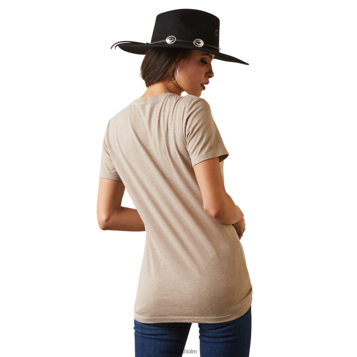 blast Ariat vintage rodeo t-shirt havregrynsljung kvinnor F04842804