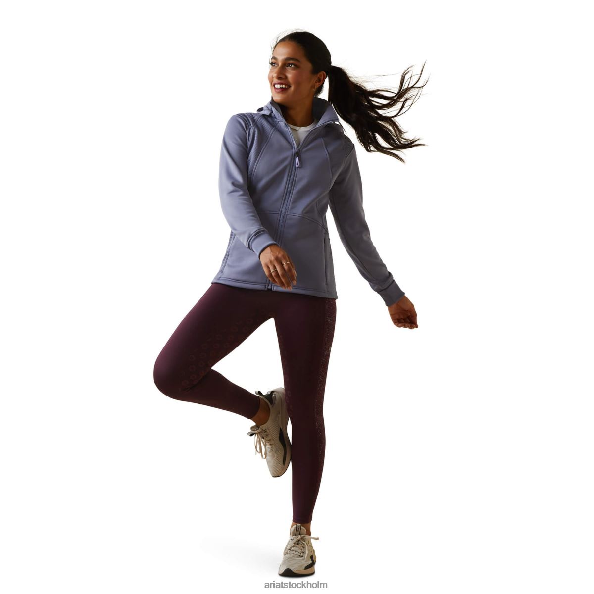 blast Ariat Wild tröja med dragkedja mörk granit kvinnor F04843370