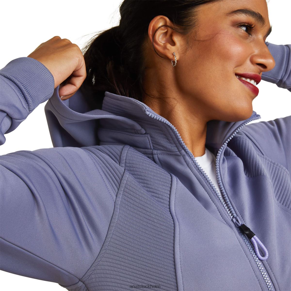 blast Ariat Wild tröja med dragkedja mörk granit kvinnor F04843370