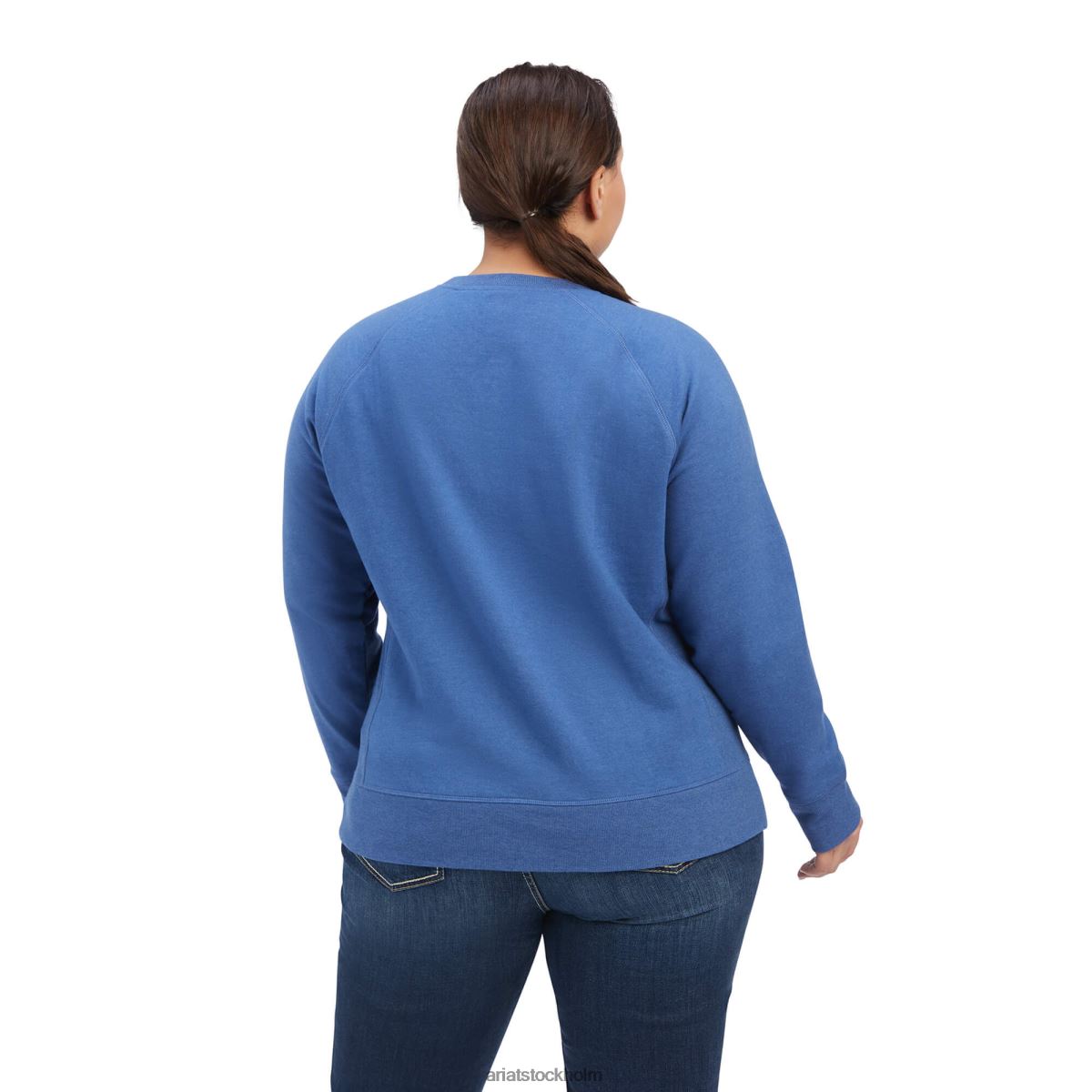 blast Ariat armeringsjärn workman tvättad fleece sweatshirt äkta marin ljung kvinnor F04843073