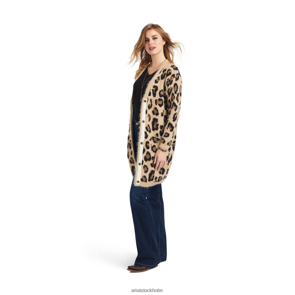 blast Ariat kattens mjau-tröja leopard kvinnor F04843315