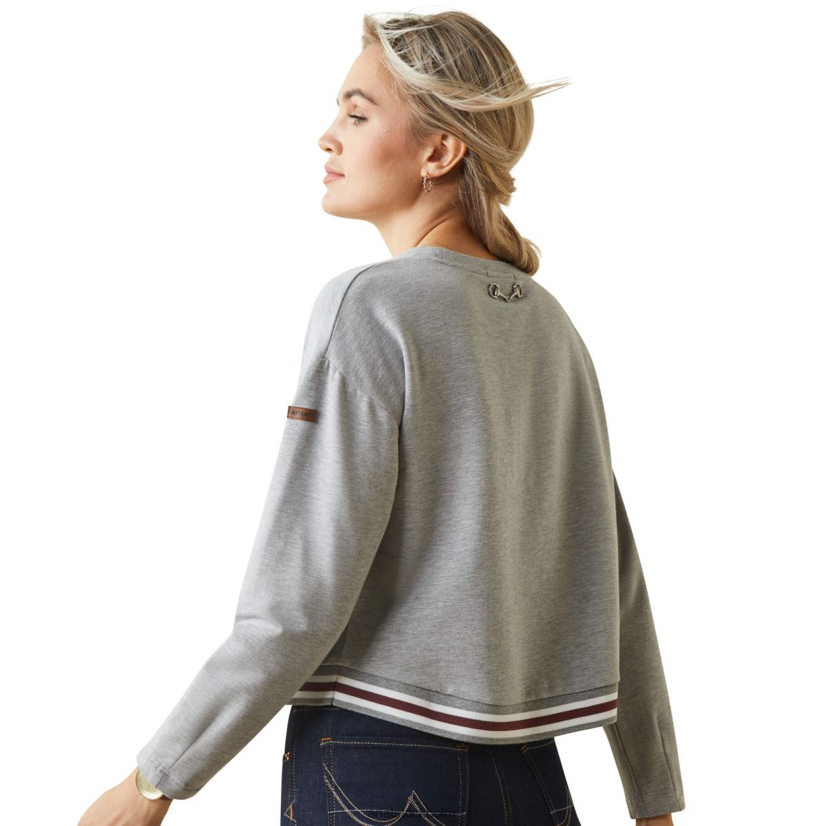 blast Ariat pacifica sweatshirt gråmelerad kvinnor F04843351