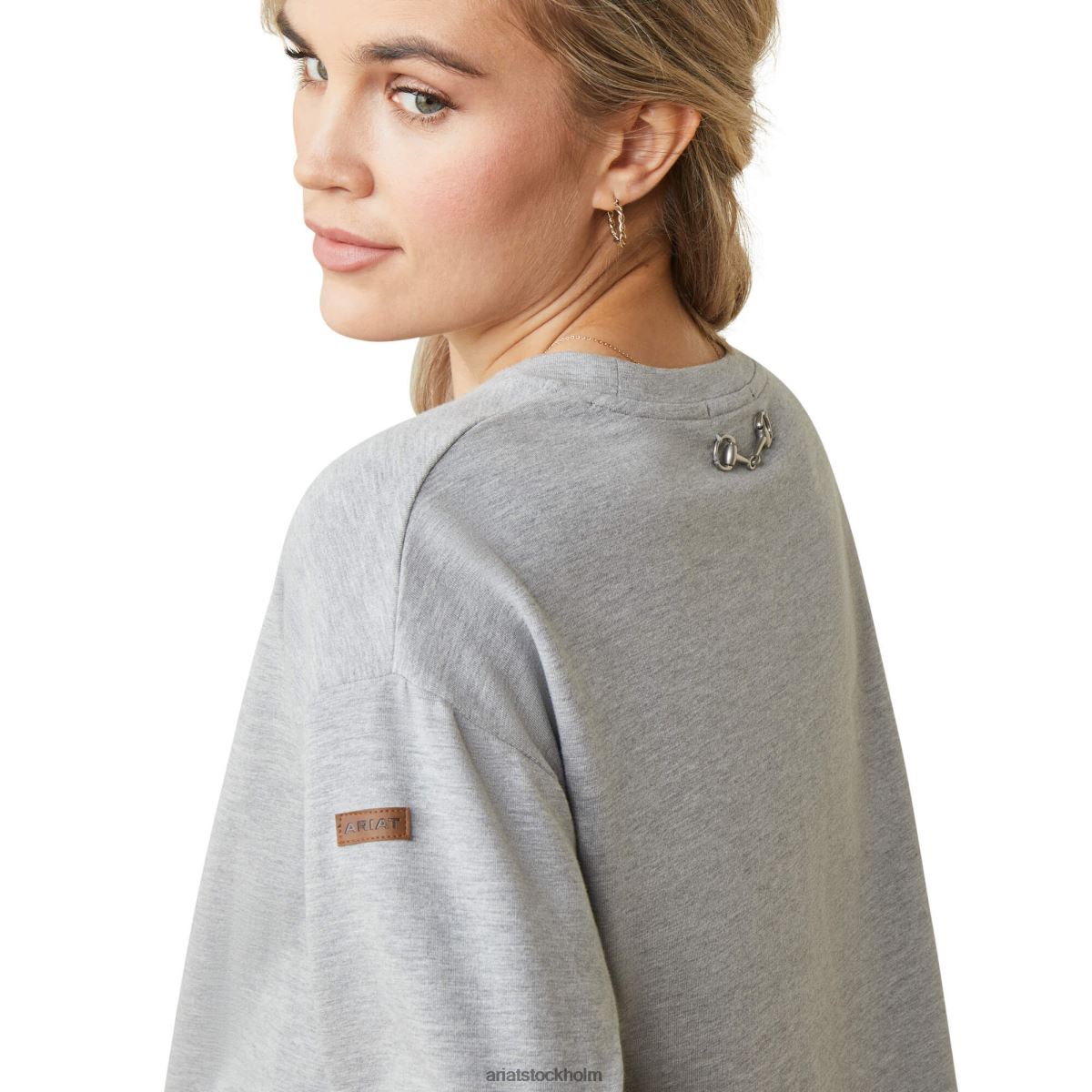 blast Ariat pacifica sweatshirt gråmelerad kvinnor F04843351