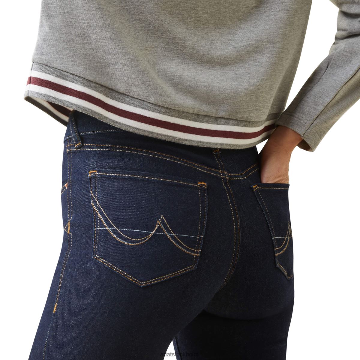 blast Ariat pacifica sweatshirt gråmelerad kvinnor F04843351