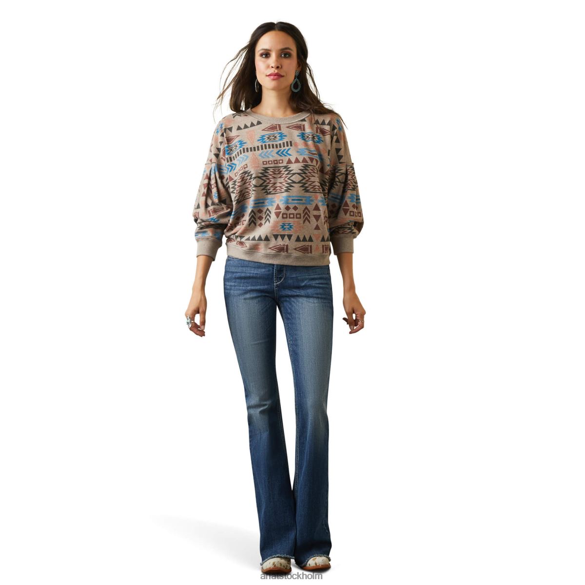 blast Ariat rainbow vista sweatshirt paranötsljung kvinnor F04843316