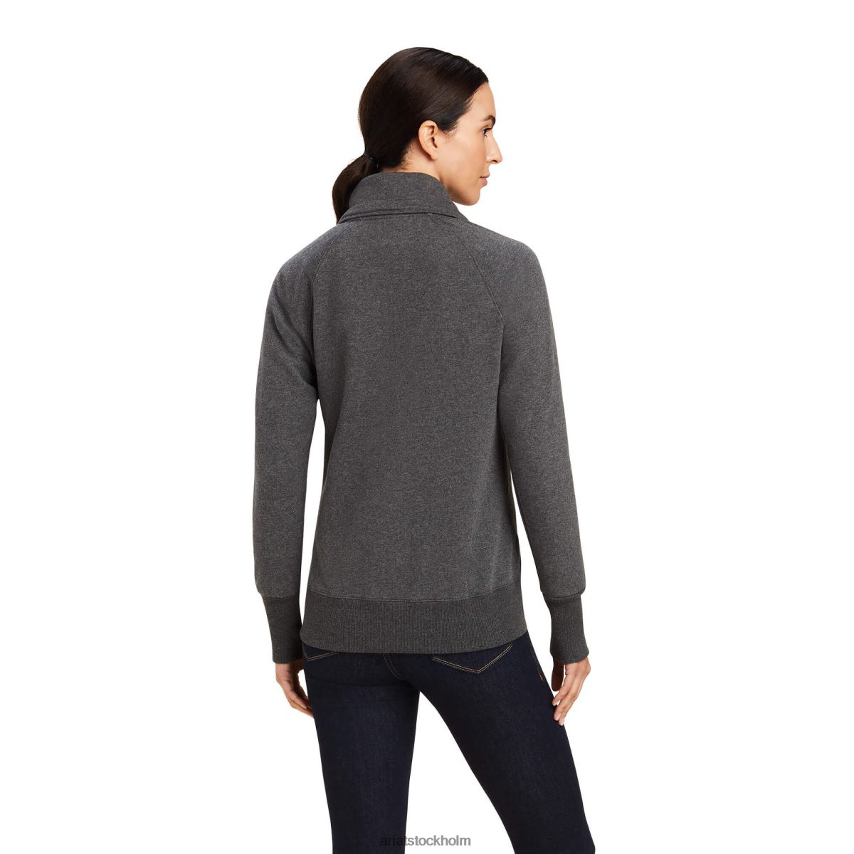 blast Ariat tröja med full dragkedja för lagets logotyp Kolgrå kvinnor F04843416