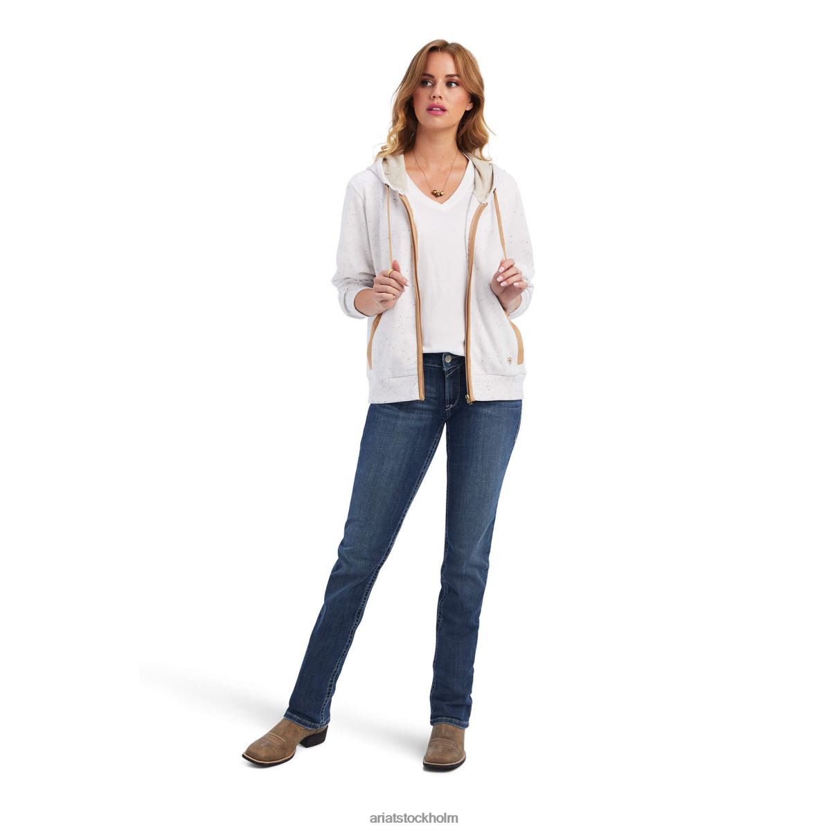 blast Ariat tröja med full dragkedja i öknen hägrar kvinnor F04843415