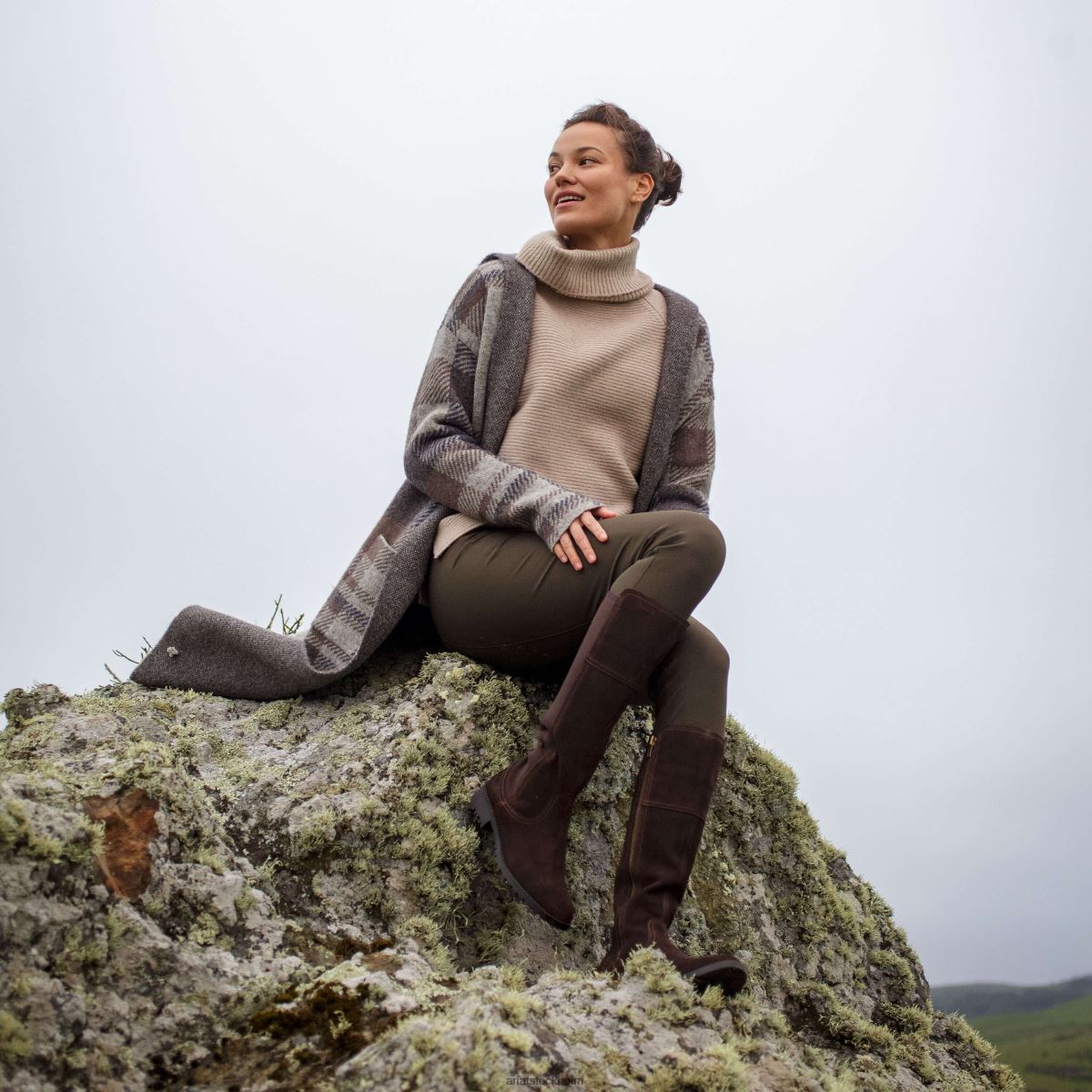 blast Ariat tre skorstenströja gröt kvinnor F04843343