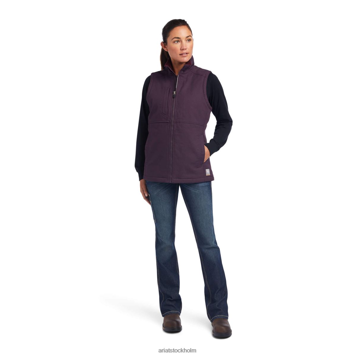 blast Ariat armeringsjärn duracanvas isolerad väst plommon perfekt kvinnor F04843580