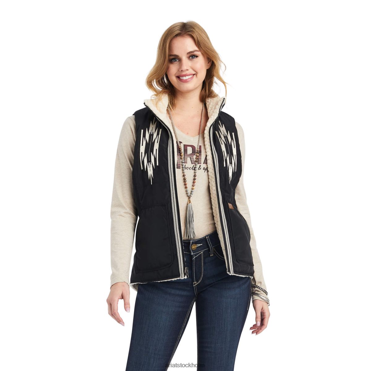 blast Ariat dilon chimayo väst svart kvinnor F04843486