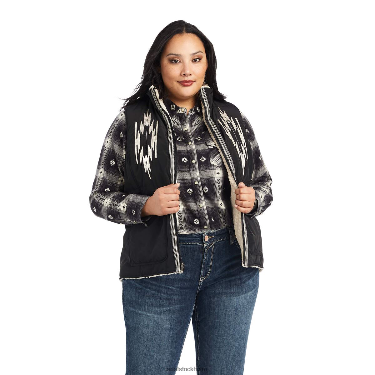 blast Ariat dilon chimayo väst svart kvinnor F04843486