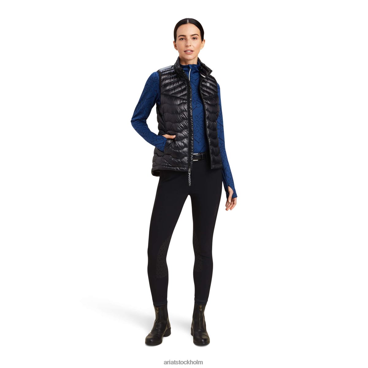 blast Ariat idealisk dunväst ir svart kvinnor F04843549