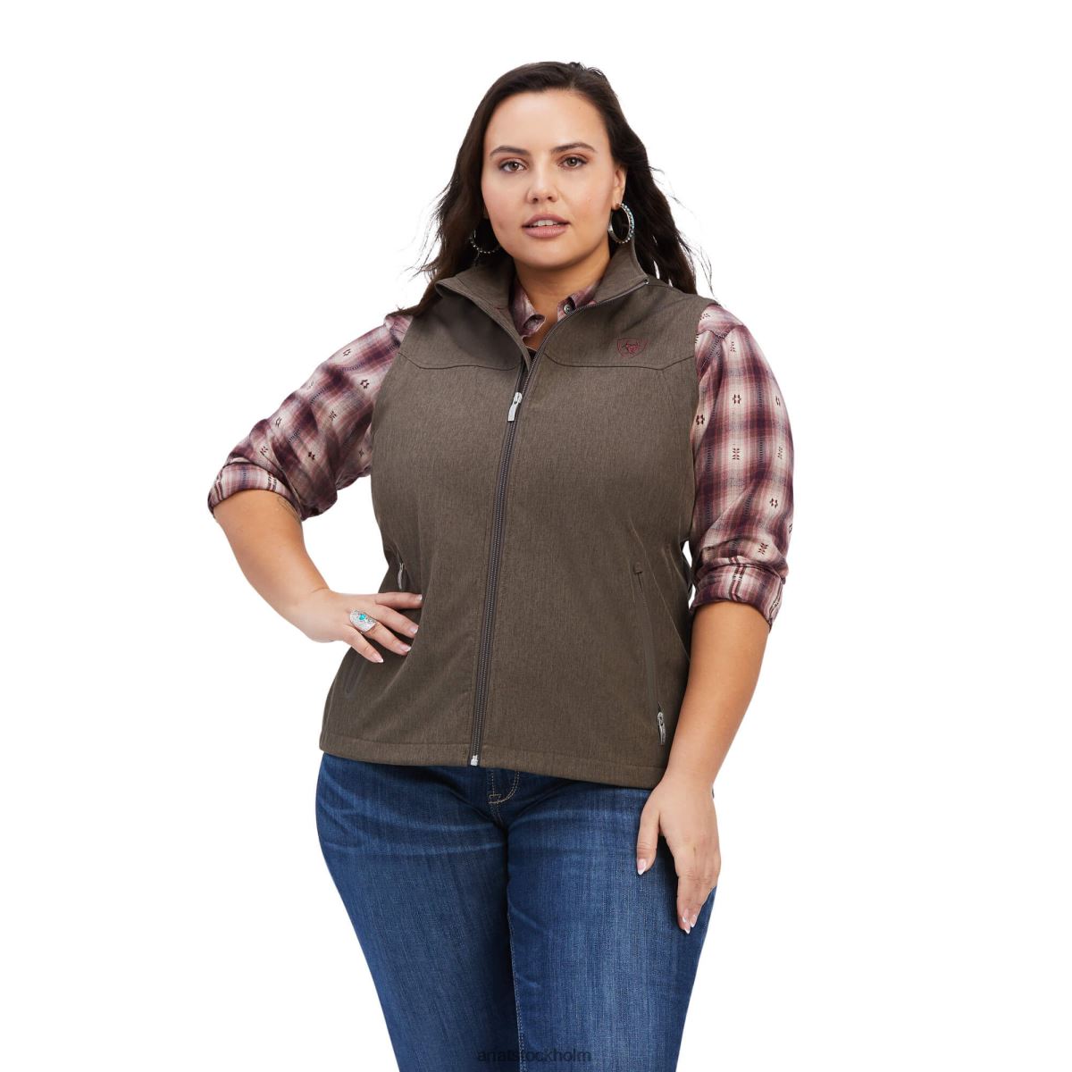 blast Ariat ny team softshellväst banyan bark ljung kvinnor F04843512