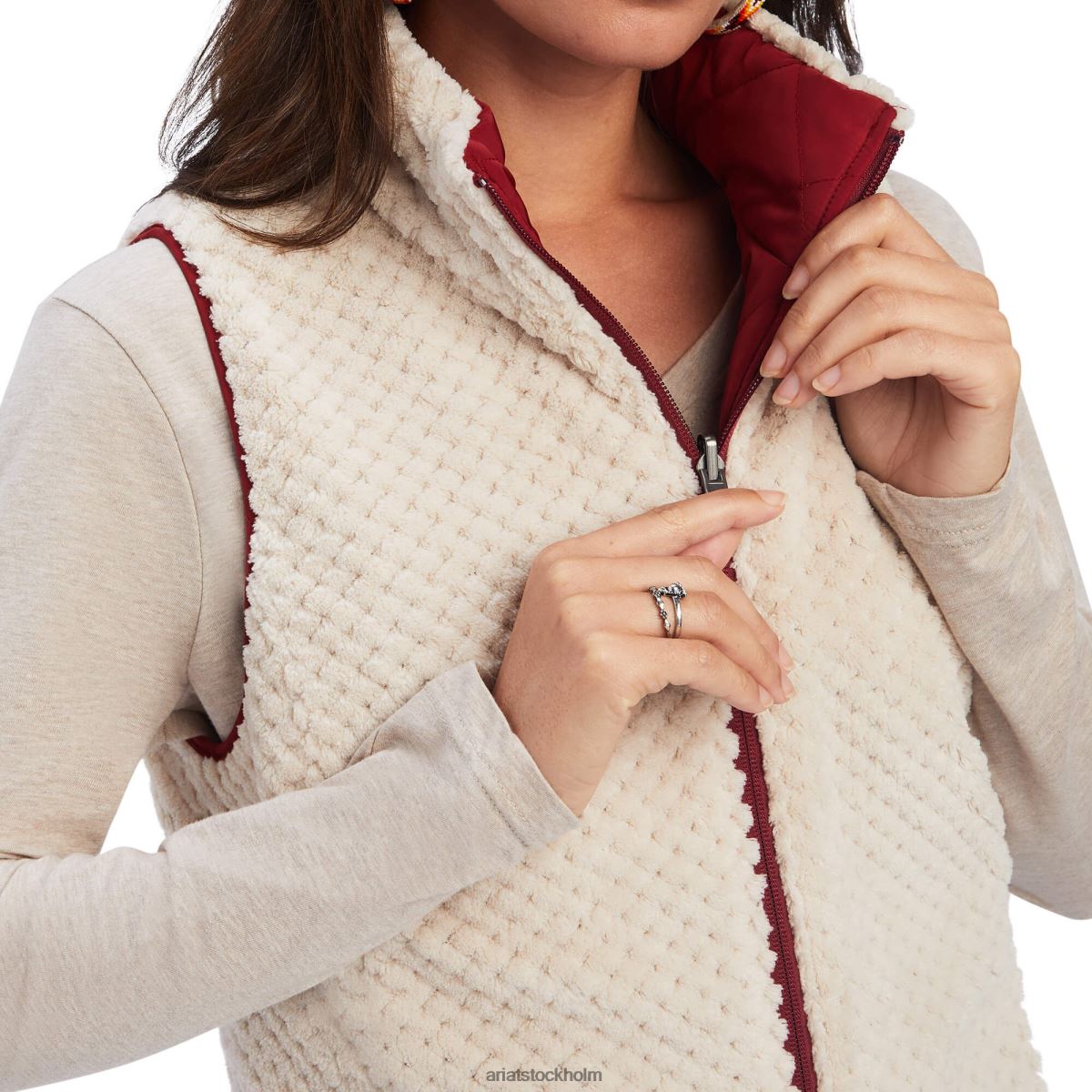 blast Ariat vändbar dilon vändbar isolerad väst röd röd kvinnor F04843570